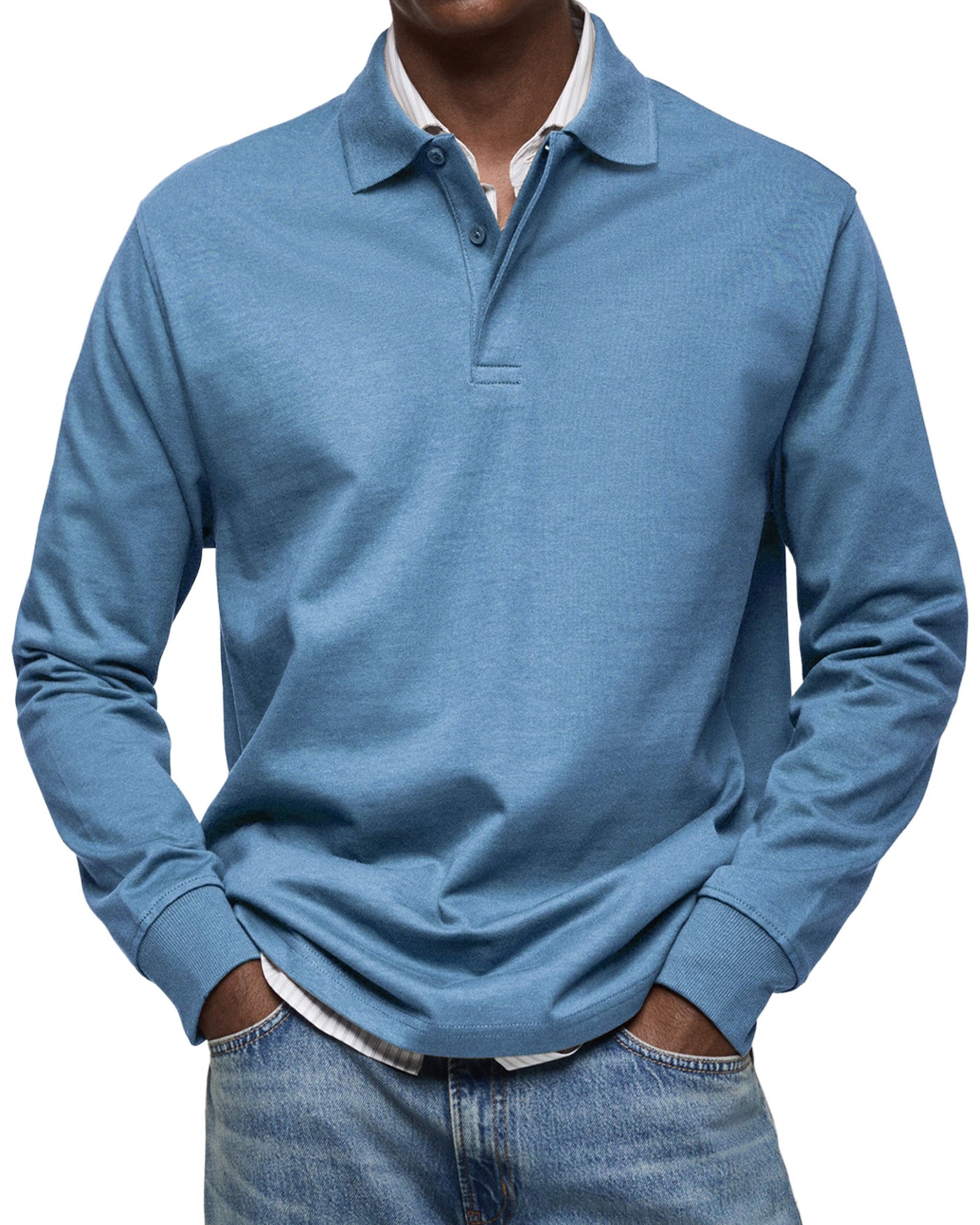 TIM| LUXURY LONG-SLEEVED POLO