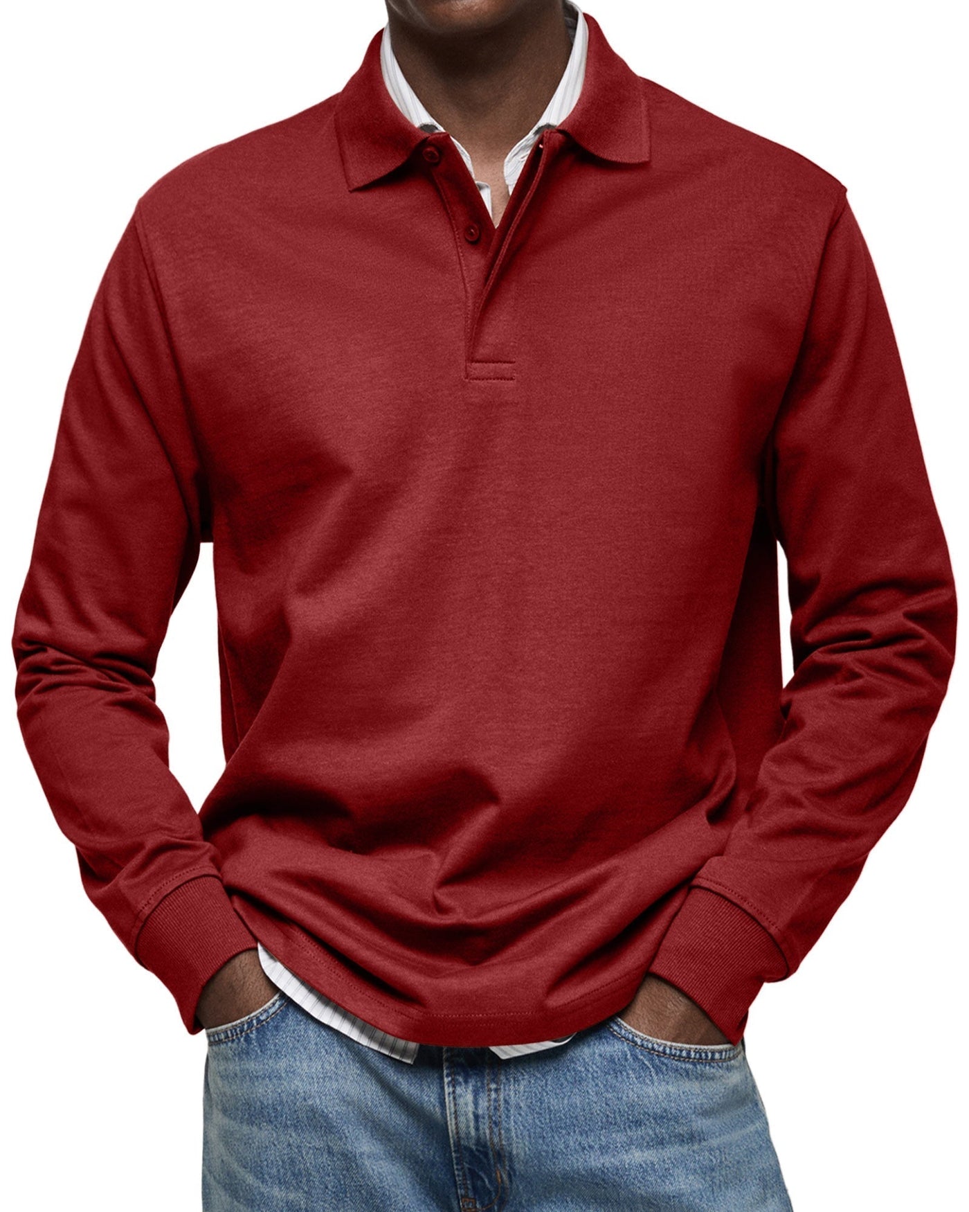 TIM| LUXURY LONG-SLEEVED POLO