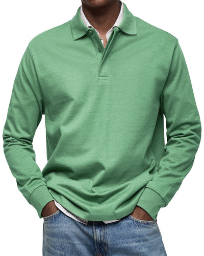 TIM| LUXURY LONG-SLEEVED POLO
