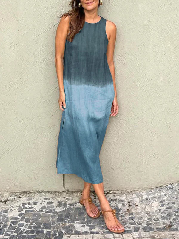 Megan – Sleeveless Ombre Midi Dress