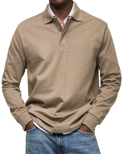 TIM| LUXURY LONG-SLEEVED POLO