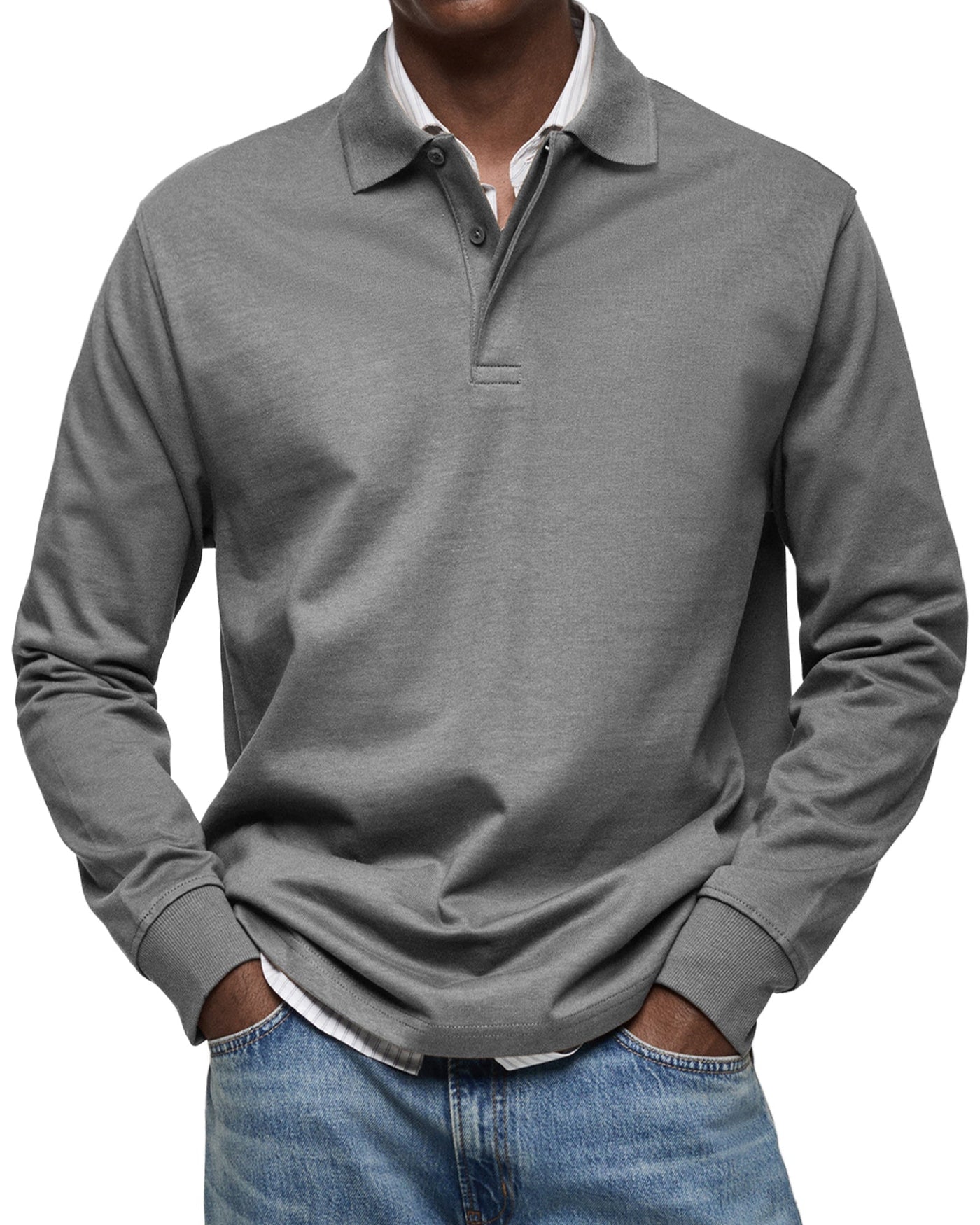 TIM| LUXURY LONG-SLEEVED POLO