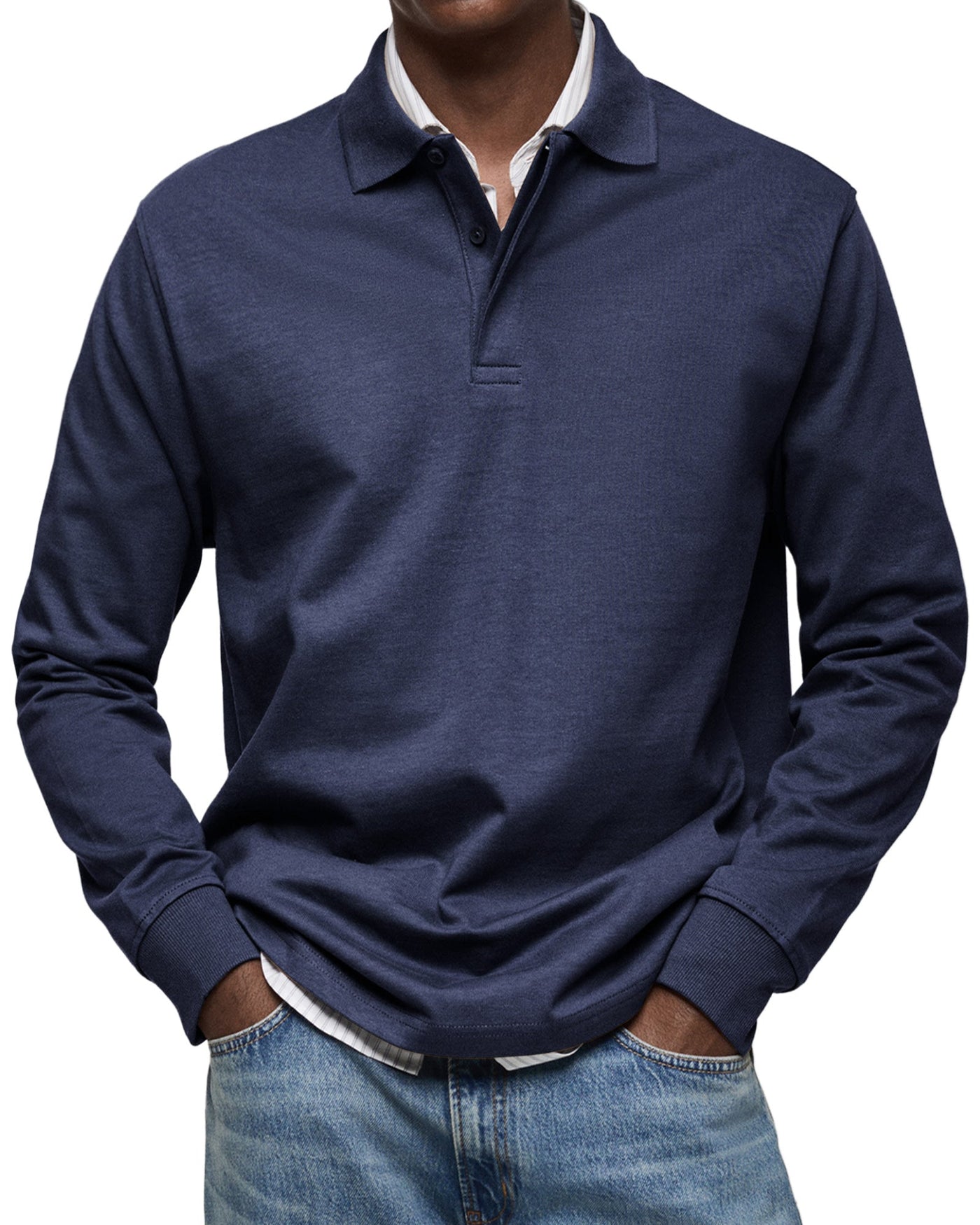 TIM| LUXURY LONG-SLEEVED POLO