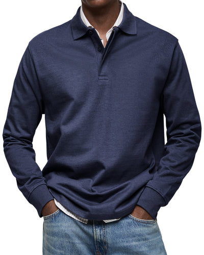 TIM| LUXURY LONG-SLEEVED POLO