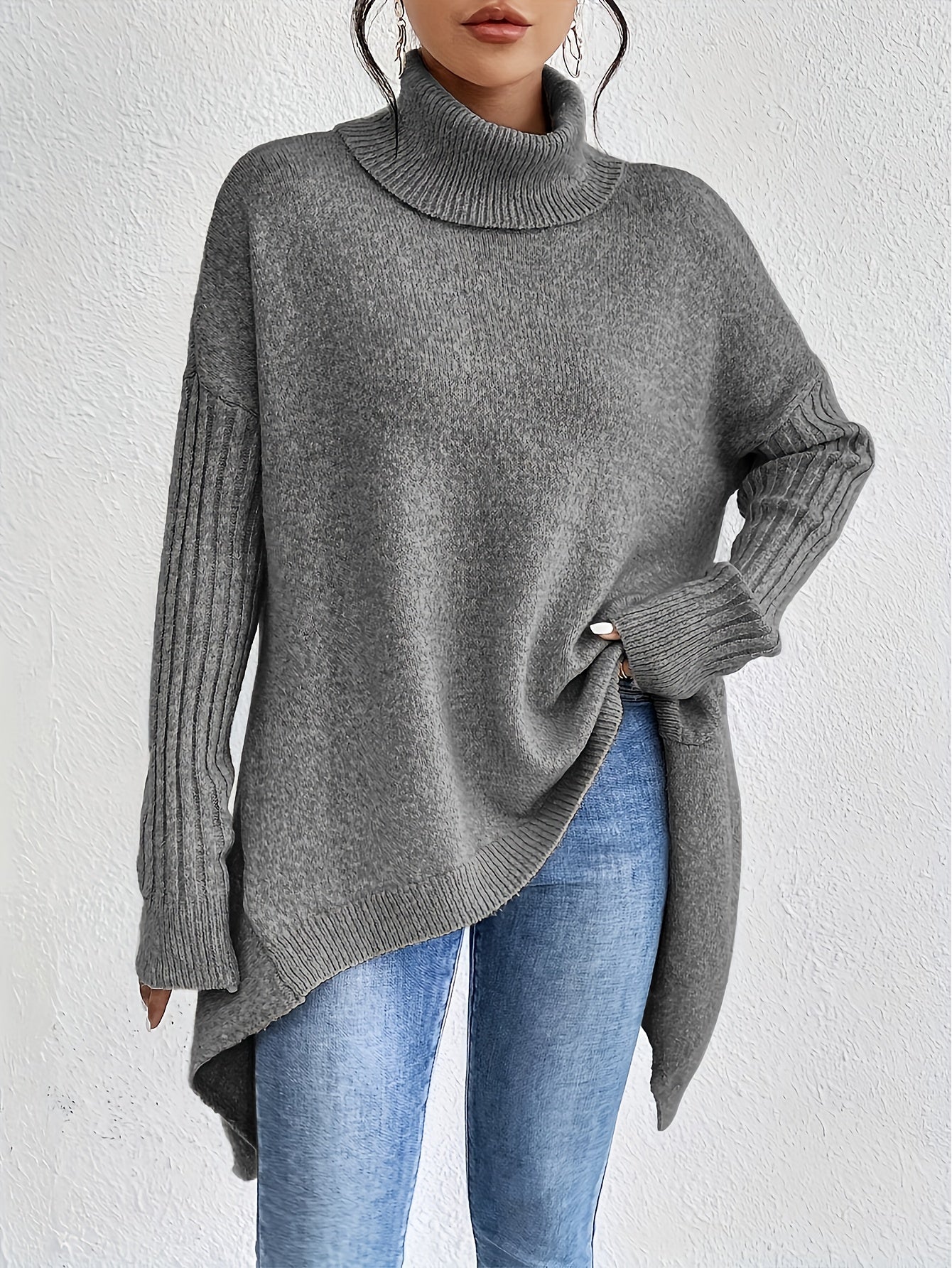 Laila™ | Oversized Polo Sweater