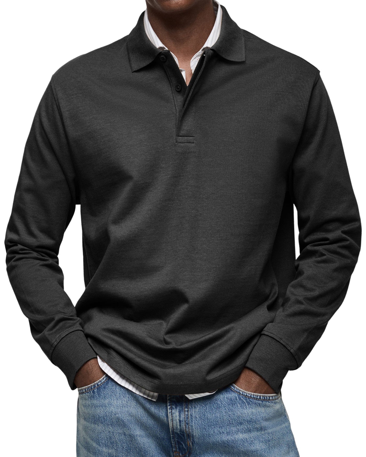 TIM| LUXURY LONG-SLEEVED POLO