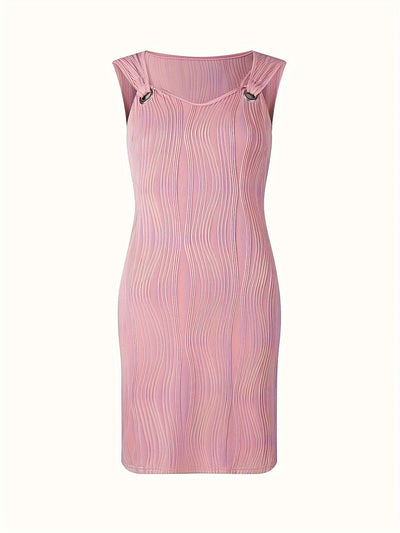 Vance – Textured Ring-Detail Dress