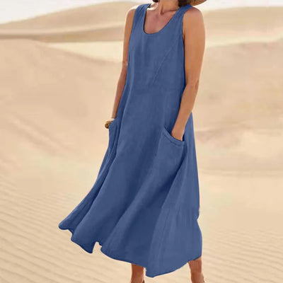 Anya – Sleeveless Flowy Midi Dress