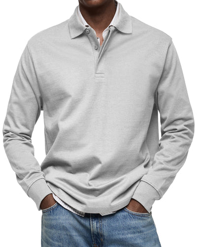 TIM| LUXURY LONG-SLEEVED POLO