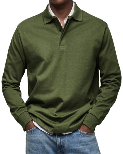 TIM| LUXURY LONG-SLEEVED POLO