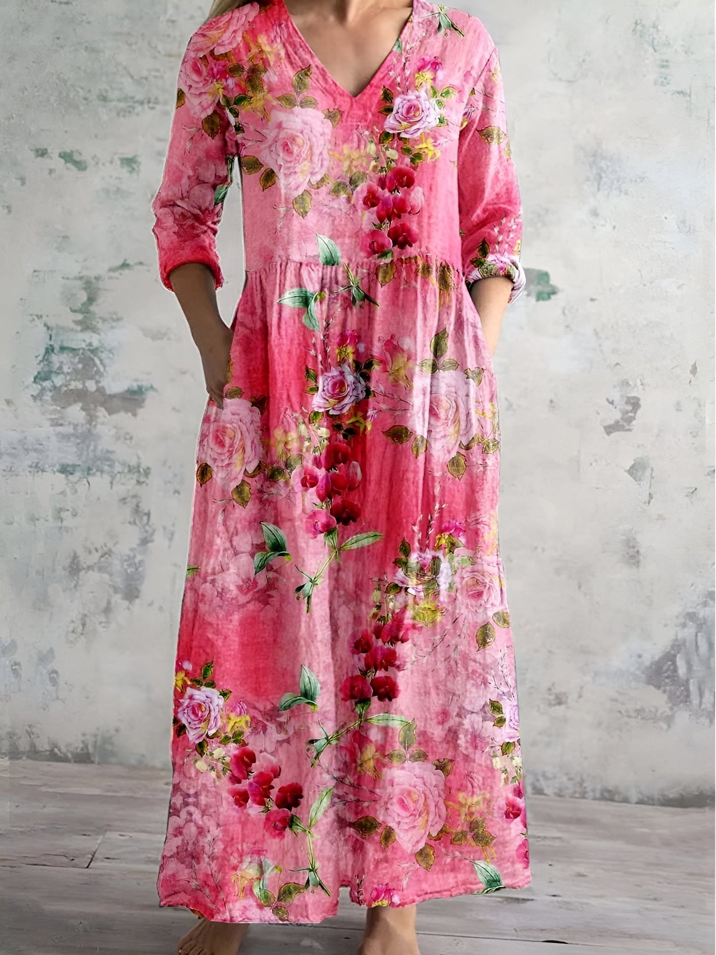 Nadine – Floral Print Maxi Dress