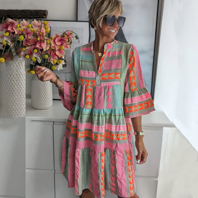 Ayla – Bohemian Tiered Tunic Dress