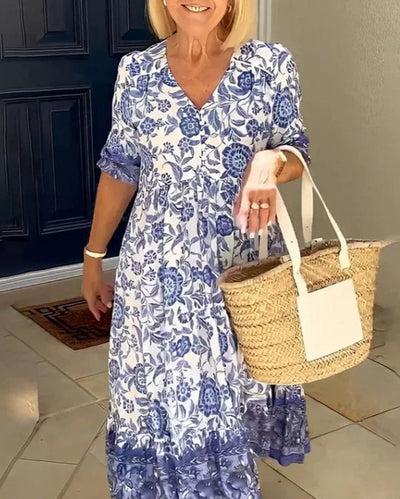 Aiza – Floral Print Midi Dress