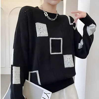 Renata | Elegant Geometric Patterned Sweater