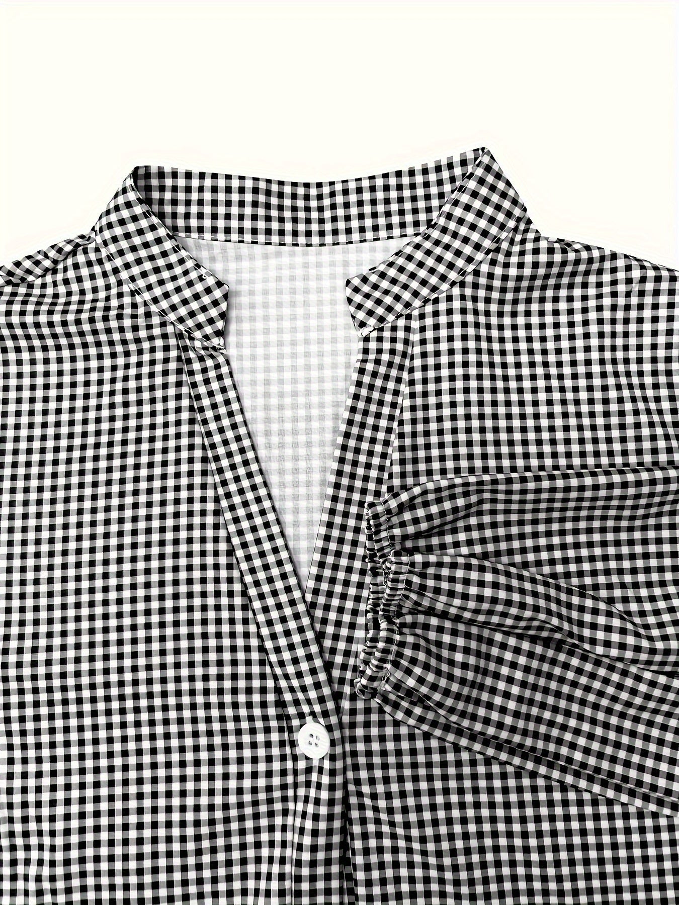 Rose – Gingham Button-Up Tiered Dress